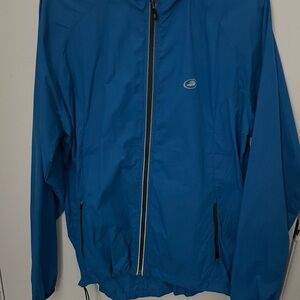 Men's Performance Cycling  Lightweight  Zip Up  Jacket Blue Packable
